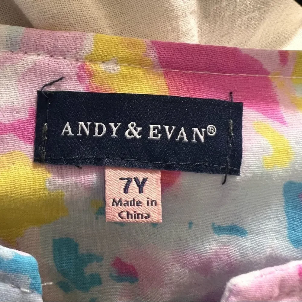Andy & Evan Girls Cotton Multicolor Cover-Up with Tassels Size 7Y NEW MSRP $48